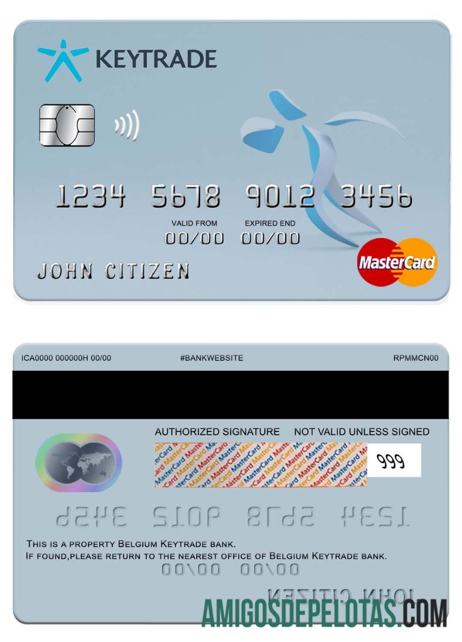 Bélgica Keytrade Bank Mastercard modelo